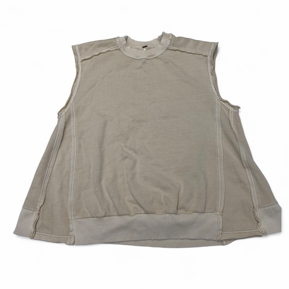 FP Movement by‎ Free People Cream Quilted Top